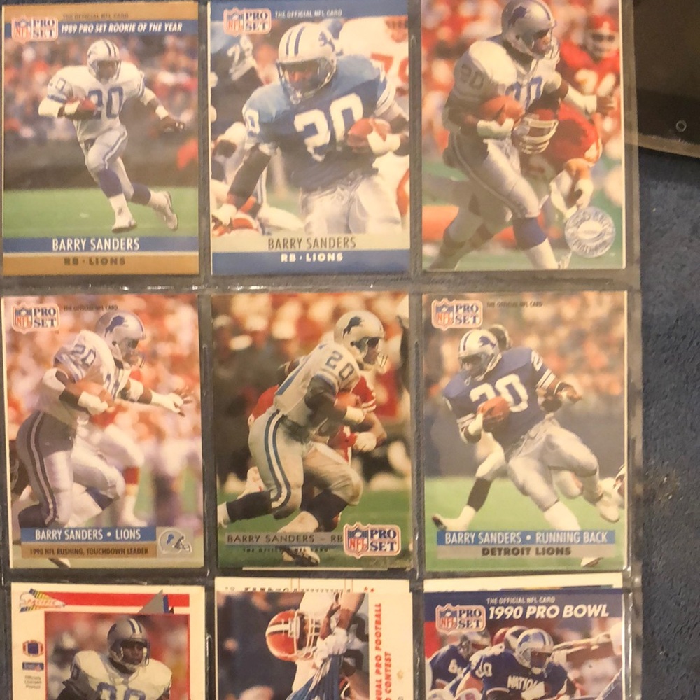 Barry Sanders, BO Jackson, and MARCUS ALAN.